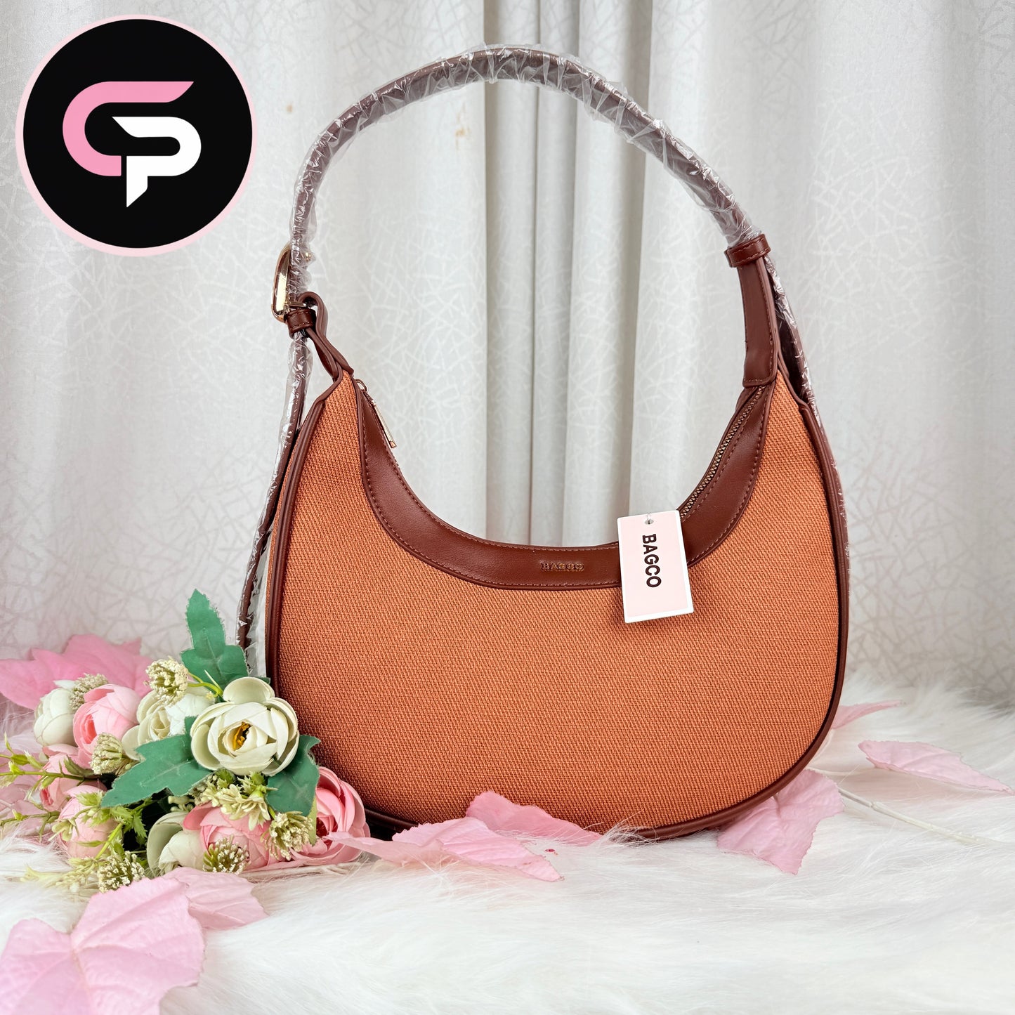 BAGCO China Imported browen Textured Shoulder Bag for Women