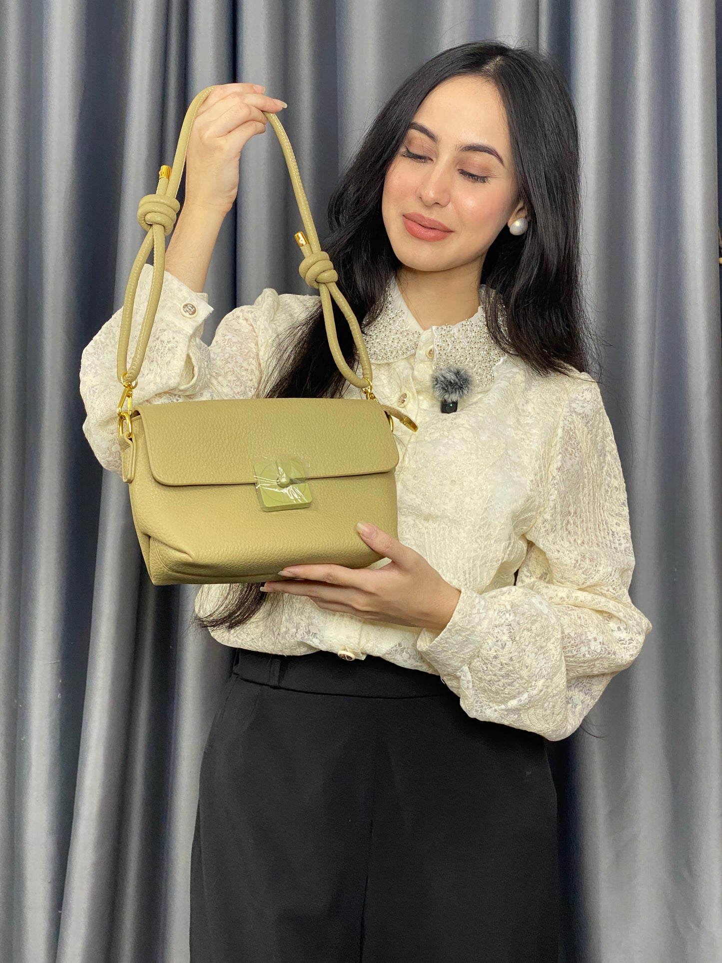 China Imported  green Lock Closure Shoulder  Bag for Women
