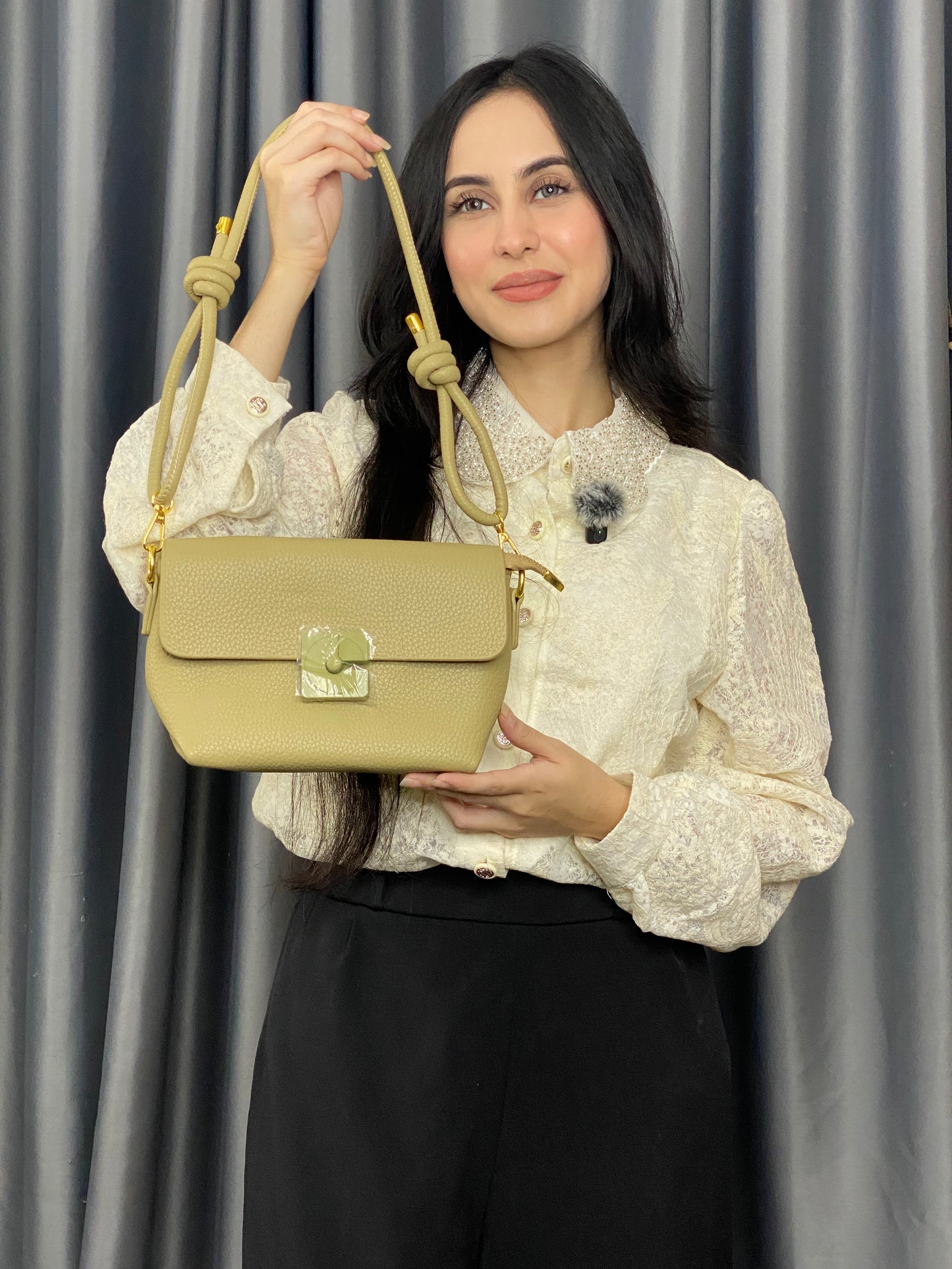 China Imported  green Lock Closure Shoulder  Bag for Women