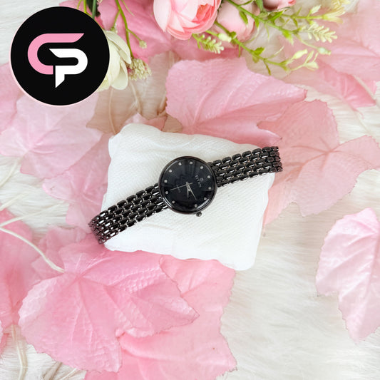 Black Dial Bracelet Watch for Women