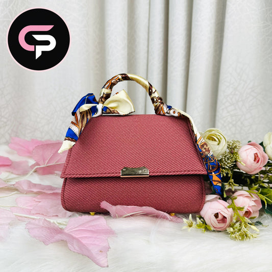 Elegant Scarf Handle Mini Handbag for Women – Stylish Top Handle Purse