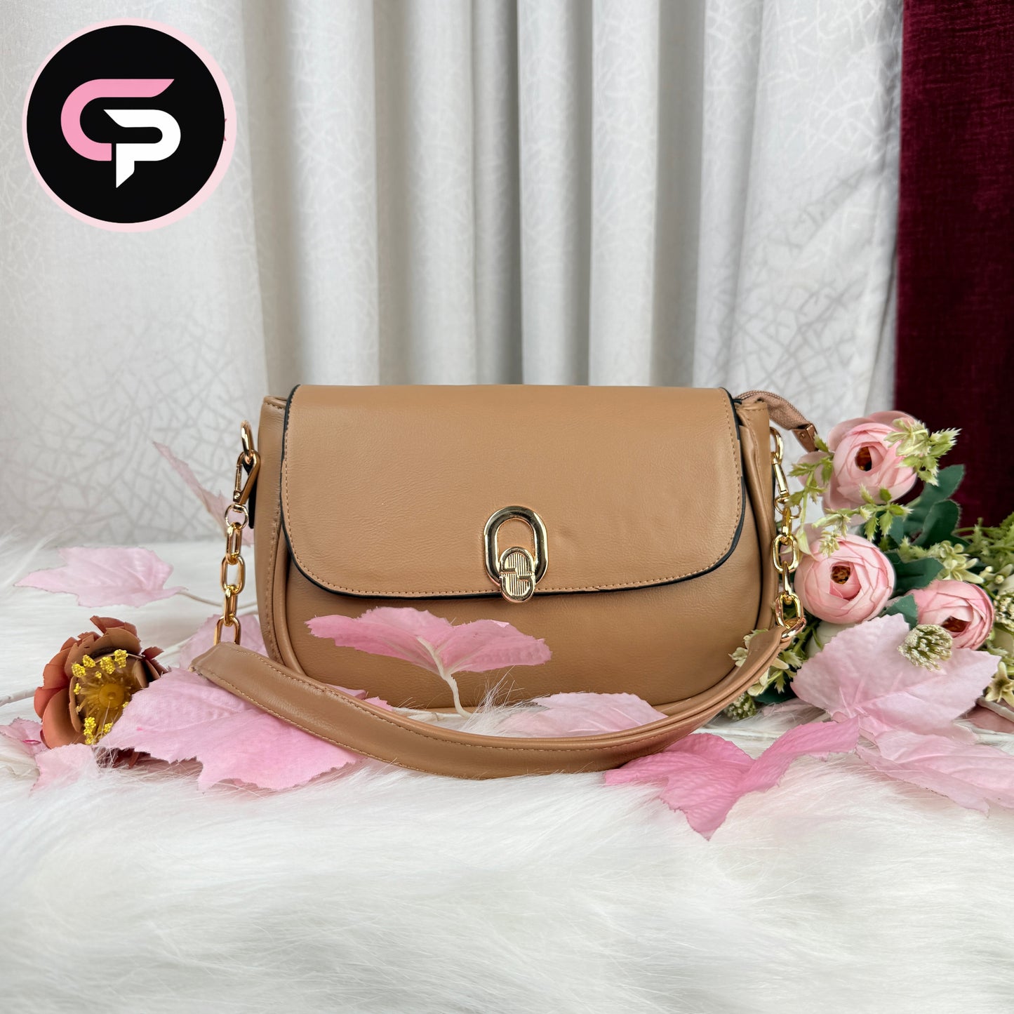Classic Lock Crossbody Bag for Women – Elegant Shoulder Bag