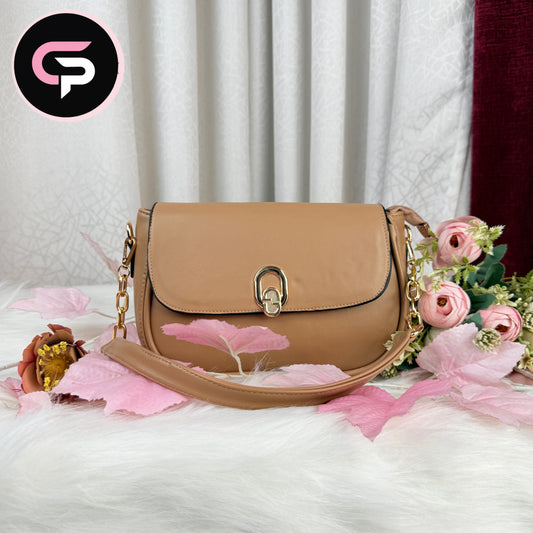 Classic Lock Crossbody Bag for Women – Elegant Shoulder Bag