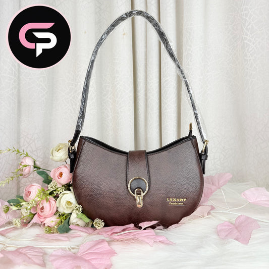 Classic Ring Lock Shoulder Bag for Women – Elegant Everyday Bag