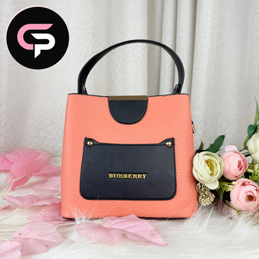 Misti Pebbled Mini Tote Bag with Front Pocket Detail