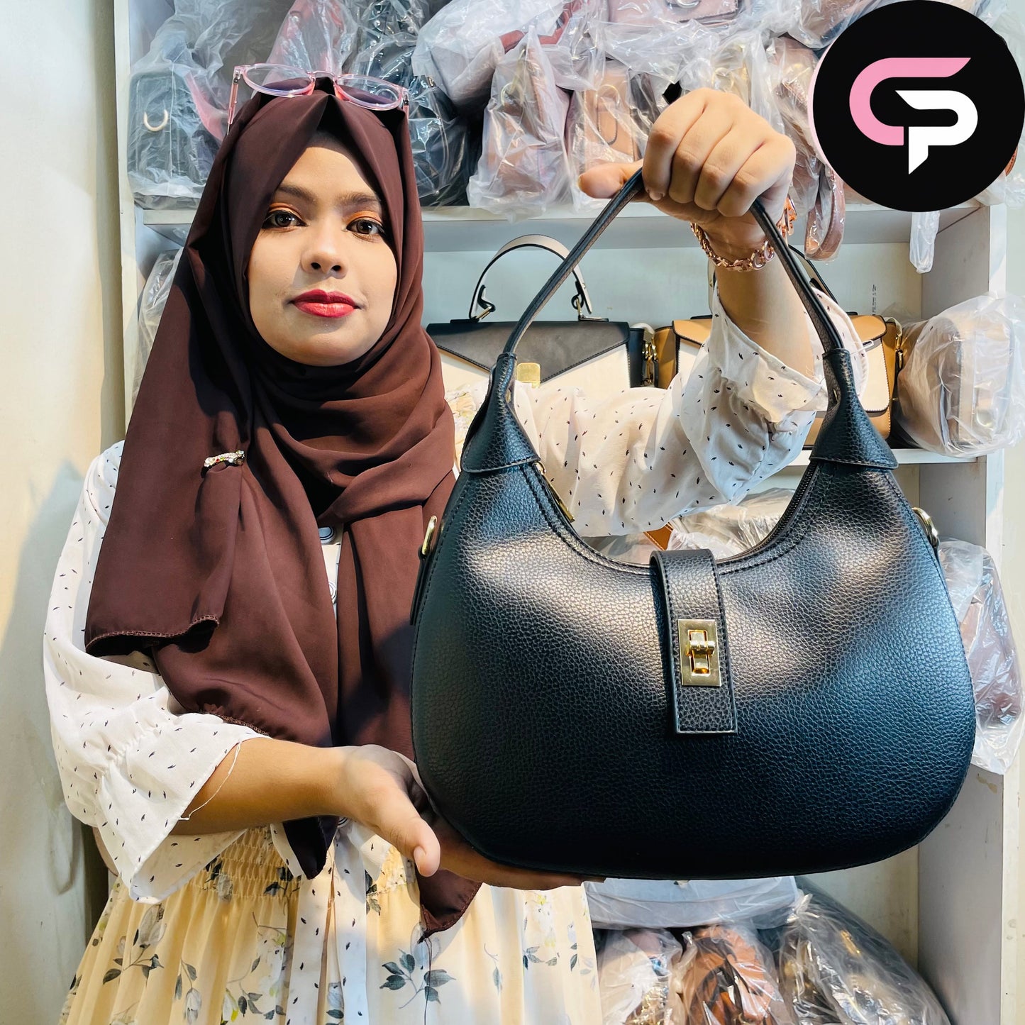 Elegant Black Shoulder Handbag for Women | Party & Daily Use