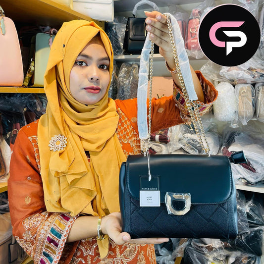 China Imported Black Chain Strap Party Shoulder Bag for Women