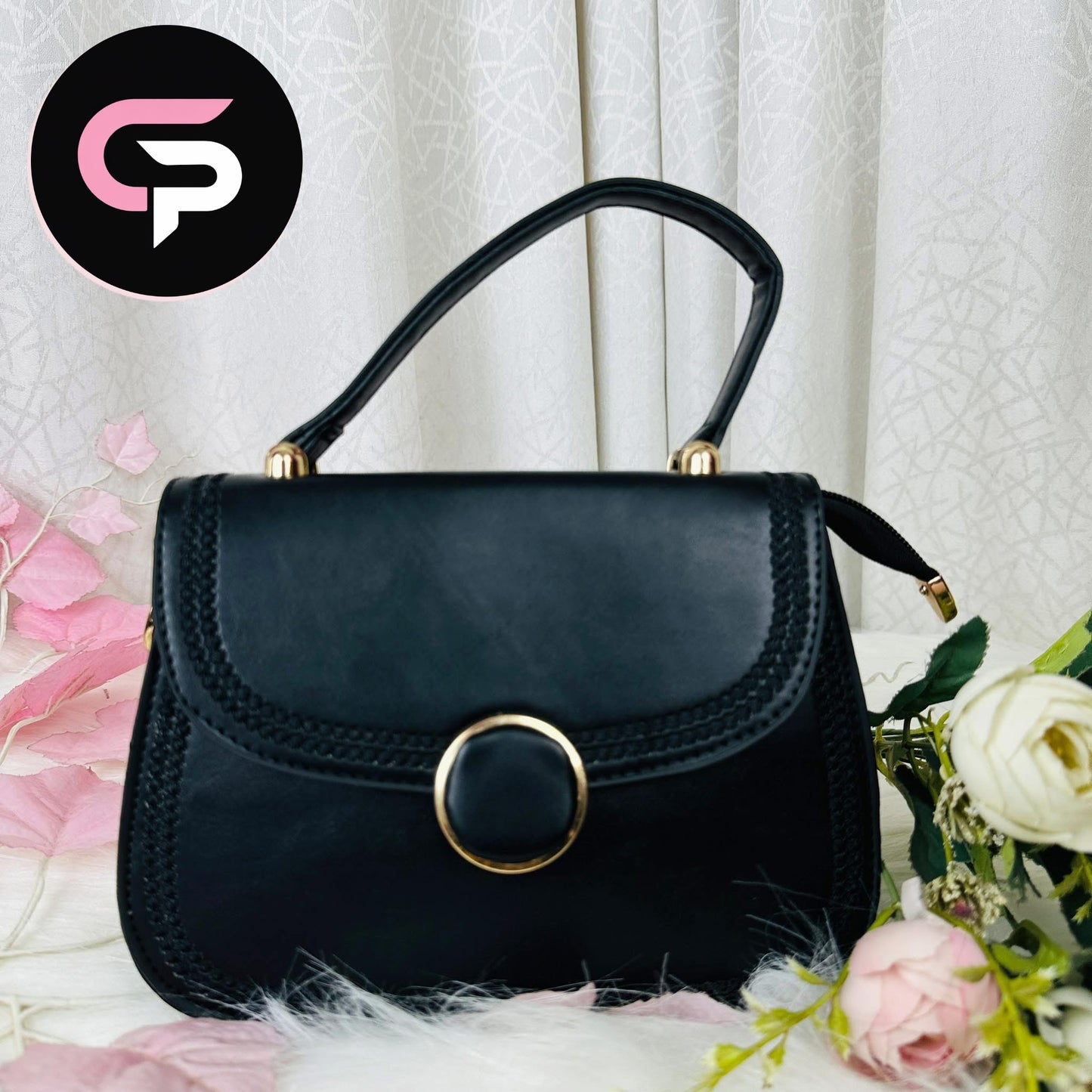 Ring Lock Top Handle Handbag for Women – Elegant Structured bag